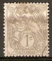 Alexandria 1902 1c Grey. SG19.